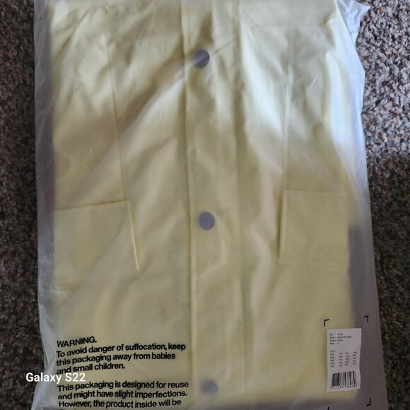 Rains New Belted Curve Jacket in Straw Yellow, NWT. Various - Picture 6 of 8